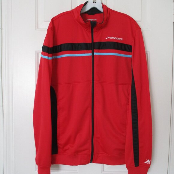Brooks Womens L/S Red Full-Zip Active Running Jacket - Size Medium - Picture 1 of 3